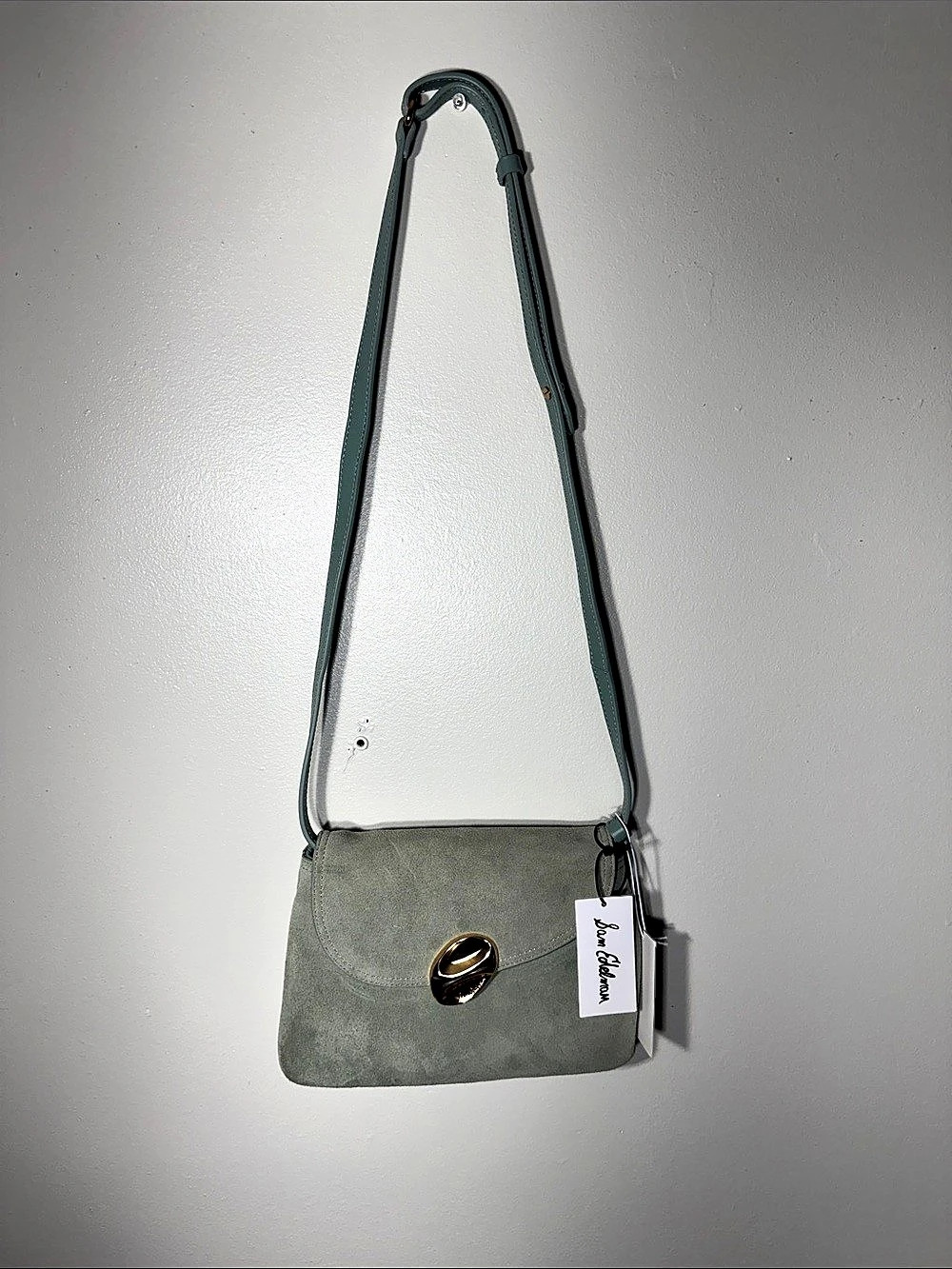 Sam Edelman Bex Fold-Over Crossbody Bag in Sage Green NWT